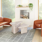 Zuo - Navidic Table basse - Bois blanchi à la chaux - Ensemble de 2-Capacité de poids maximale: 75