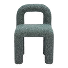 Zuo - Arum Chaise de salle à manger - Vert neige - Ensemble de 2-Tissu style mouton bouclé