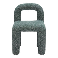 Zuo - Arum Chaise de salle à manger - Vert neige - Ensemble de 2-Tissu style mouton bouclé