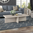 Hudson&Canal - Table basse rectangulaire Elna de 137 cm de largeur, , blanc aulne-Finition en blanc aulne aspect bois