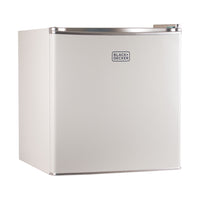 BLACK+DECKER - 1,7 pi³ Mini-frigo autonome avec congélateur, blanc-Compact et élégant : le design élégant et moderne - disponible en noir, acier inoxydable et blanc - est parfait pour les résidences universitaires, les bureaux, les garages, les bars à domicile, les petits appartements et les véhicules récréatifs