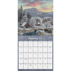 DateWorks - 2026 Calendrier Mural 16 Mois - 12 po x 12 po - Route de Campagne - Anglais -Septembre 2025 - Décembre 2026