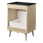 Modway - Maverick 24" Vanette de salle de bain - Chêne noir-Construction en mélamine et panneaux de particules