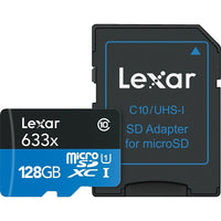 Lexar™ – Carte mémoire Professional 633X SDHC/SDXC UHS-I, 128 Go, (118095)-Carte haute vitesse de classe 10 exploitant la technologie UHS-I