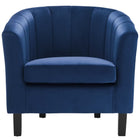 Modway - Prospect Chenal Touffé Performance Velvet Fauteuil - Marine-Siège rembourré en mousse dense