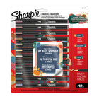 Sharpie - Marqueurs créatifs Sharpie, Tons chauds, marqueurs acryliques à base d’eau, pointe fine - Paquet de 12-Marqueurs créatifs avec une encre semblable à de la peinture qui ne passe pas à travers le papier