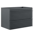 Modway - Render Fixation murale de 30" Armoire de toilette de salle de bain (lavabo non inclus) - Gris-7