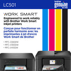 Brother - LC501MS Cartouche d’encre magenta authentique à rendement standard-Compatible avec l’Abonnement encre et toner Refresh. Les imprimantes compatibles avec les cartouches d’encre de la série LC501 sont admissibles à l’abonnement. Recevez des cartouches d’encre authentiques avant même d’en manquer. Visitez brother.ca/refresh.