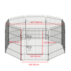 PawHut - Enclos pliable pour chien d'intérieur et extérieur - 30 po H-Porte à double verrouillage pour une entrée/sortie pratique et une sécurité optimale