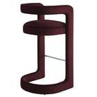 Modway - Winslow Performance Velvet Tabouret de bar - Mûrier-Entièrement assemblé