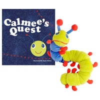 The Calm Caterpillar - Livre cartonné Calmee la chenille et la quête de Calmee-Calmee, l'outil de respiration en peluche douce, permet aux enfants de vivre une expérience sensorielle tout en pratiquant la respiration