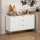 HOMCOM - Buffet 47,2 po L avec rangement - blanc-Les étagères réglables dans la petite armoire personnalisent l’espace de rangement 