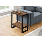 Monarch Specialties - 2852 Table D'Appoint - Faux Bois Brun/Metal Noir-2