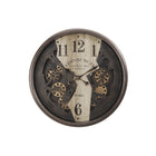 Monarch Specialties - Horloge - 30 po Rond - Horloge Murale - Mécanisme D'Engrenage - Brun - Transitionnel-Dans un design industriel déconstruit et intemporel, cette grande horloge murale ronde surdimensionnée de 30 pouces, dotée d'un mécanisme à engrenages mobiles, s'intègre parfaitement dans les décors de style transitionnel