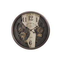 Monarch Specialties - Horloge - 30 po Rond - Horloge Murale - Mécanisme D'Engrenage - Brun - Transitionnel-Dans un design industriel déconstruit et intemporel, cette grande horloge murale ronde surdimensionnée de 30 pouces, dotée d'un mécanisme à engrenages mobiles, s'intègre parfaitement dans les décors de style transitionnel