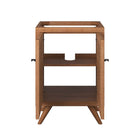 Modway - Birdie 24" Bois de teck Armoire de toilette de salle de bain (lavabo non inclus) - Naturel-Quincaillerie en métal noir