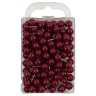 JAM Paper - Punaises colourées - punaises à tête ronde pour cartes - bourgogne - 100/paquet-Taille : Standard (environ 2,5 cm) | À pointe en acier — idéal pour épingler des notes sur les tableaux en liège et dans les cloisons de bureau.