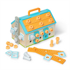 Melissa & Doug - construisent une maison de jeu-Une boîte à outils ingénieuse en forme de maison contient tous les outils et pièces de construction