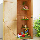 Outsunny - Abri de jardin - 76 cm x 53 cm x 180 cm - Marron-Le toit est recouvert d'asphalte pour une protection extérieure supplémentaire  
