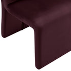 Modway - Emory Velours Performance Rembourré Fauteuil d’appoint de salle à manger - Mûrier-9
