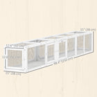 PawHut - Tunnel pour chat 98 po d’extérieur avec design combinable, portes - blanc-Assez large pour qu’un chat puisse facilement se retourner 