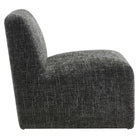 Modway - Amita Chenille Rembourré Chaise d’accent - Noir de carbone-Système de soutien à ressort en zigzag
