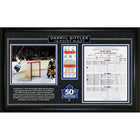 Frameworth - Darryl Sittler Feuille de score et billet replique de la nuit de 10 points - Impression encadree - 15 po l x 24 po H-Sous licence officielle de la LNH commemorant la performance de Darryl Sittler le 7 fevrier 1976 avec 6 buts et 4 passes pour 10 points - le record absolu de points en un seul match dans l'histoire de la LNH