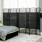 HOMCOM - Séparateur de pièce autoportant 4 panneaux avec étagères pour chambre - gris-Comprend deux longues étagères, offrant un espace de rangement vertical généreux 

