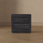 Manhattan Comfort - Table de nuit contemporaine Soren 26" à 2 tiroirs - Gris charbon-Assemblage à domicile requis Tout le matériel inclus