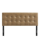 Modway - Lily Cuir végane Tête de lit Queen size, Grillé-Construction rembourrée