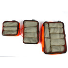 TUCCI Italy - Ensemble de cube de voyage 3 pièces - orange brûlé-Tissu durable et de haute qualité - protège les biens et garde les objets sans froissements