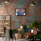 Edmonton Oilers Celebration - Toile encadree - 31" x 22"-Sous licence officielle de la LNH et de l'AJLNH