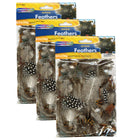 Creativity Street Plumes naturelles - Couleurs naturelles assorties - Tailles assorties - 1/2 oz, Paquet de 3-0,5 oz par paquet, vendu sous forme de 3 paquets, 1,5 oz. de plumes au total