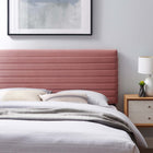 Modway - Tranquil Chenal Touffé Tête de lit King/King de Californie, Rose poussiéreuse-Tissu résistant aux taches