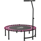 Soozier - Mini‑trampoline 45" pour adultes - Rose-Le cadre en acier robuste est solide et résistant