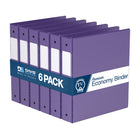 Davis Group Super économie, Reliure à anneaux ronds 1.5 po, paquet de 6 – Violet-3 Reliure À Anneaux