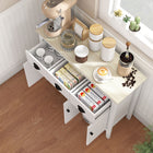 HOMCOM - Buffet 39,4 po L avec rangement - blanc-Les kits anti-basculement garantissent la sécurité de l'utilisateur 