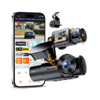 Vantrue - Caméra embarquée N4S 2,7K 1440P 1440P à 3 canaux avec carte SD de 64 Go-Objectifs ultra grand angle 158° avant 165° habitacle et 160° arrière offrant un champ de vision complet 360°