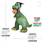 GEMMY - Dinosaure T-Rex gonflable d'Halloween avec JOL - 231 cm x 140 cm-Comprend des piquets et des attaches