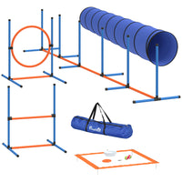 PawHut - Équipement d’agilité pour chien - kit de démarrage parcours d’obstacles 8 pièces-Ensemble de 8 pièces offrant un entraînement d'agilité complet pour tous les niveaux 