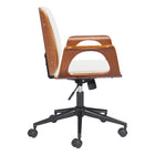 Zuo - Ali Chaise de bureau - Blanc-Garantie limitée de 3 ans