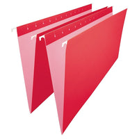 Staples Chemises suspendues de couleur, format légal, 8 1/2 po x 14 po, rouges-Format légal