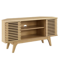 Modway - Render 46 po Meuble TV d’angle, Chêne-Meuble téléviseur d’angle Mid-Century Modern