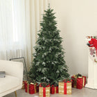 HOMCOM - Arbre de Noël artificiel floqué de neige de 6 pi avec 850 branches-Les branches formées de manière intégrée garantissent un aspect réaliste de l'arbre 