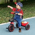 Qaba - Vélo pour tout-petits avec siège réglable - rouge-Roues EVA de 10 po à l’avant et de 8,5 po à l’arrière 
