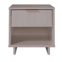 Manhattan Comfort - Table de nuit moderne Granville 18,11" à 1 tiroir - gris clair-Moderne-contemporain avec une touche de glamour - Table de nuit pour chambre et salon