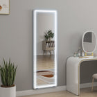 HOMCOM - Miroir sur pied led avec éclairage 3 couleurs - 21 po l x 64 po h - clair-Fonction mémoire intelligente rappelant commodément le dernier réglage d’éclairage utilisé 