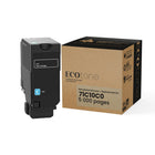 Ecotone Lexmark 71C10C0 Cartouche de toner remanufacturée - Rendement élevé - Cyan-Le rendement élevé réduit la fréquence des remplacements et les coûts d'impression