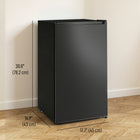 HOMCOM - congélateur mini compact avec température réglable - 2,1 pi3 - noir-Porte réversible, étagère amovible et pieds réglables pour plus de flexibilité