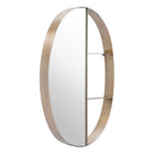 Zuo - Miroir ovale avec tablette Latitude - Bronze antique-Couleur: Bronze antique